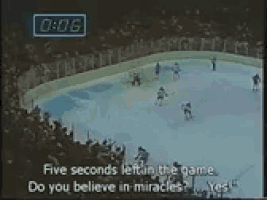 five seconds left in the game do you believe in miracles ? yes !