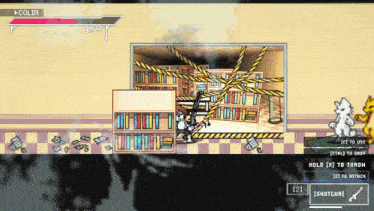 a screenshot of a video game with the name colin