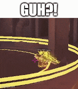 a screenshot of a video game with the words guh !