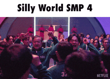 a silly world smp 4 netflix advertisement with a group of people