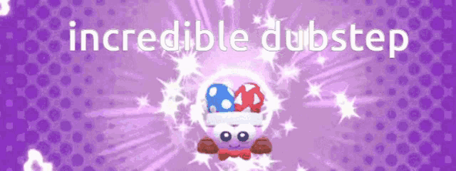 a purple background with the words incredible dubstep in white letters