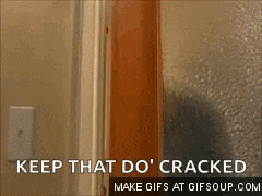 a picture of a door with the words keep that do cracked