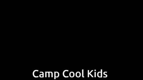 a man with his hands in the air and the words camp cool kids