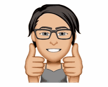 a cartoon man wearing glasses is giving a thumbs up