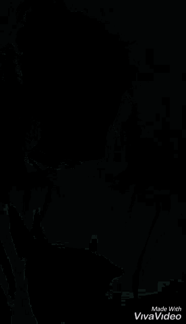 a close up of a woman 's face with the words made with vivavideo at the bottom