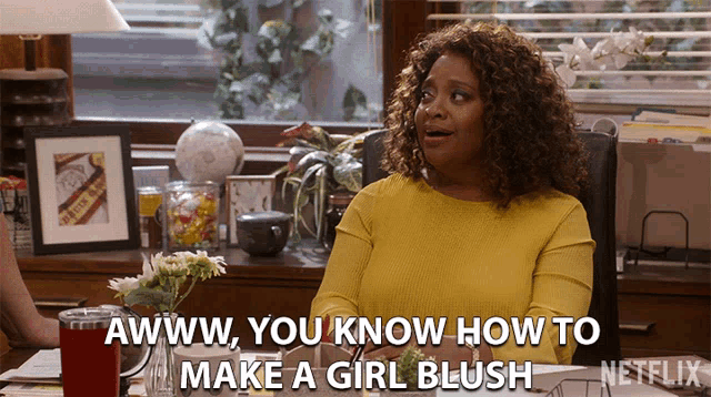 Aww You Know How To Make A Girl Blush GIF - Aww You Know How To Make A Girl Blush Sherri Shepherd GIFs