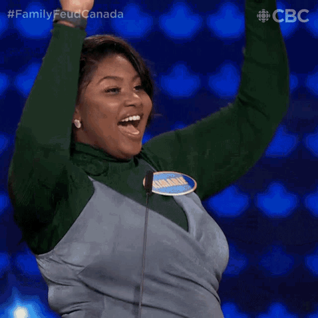 a woman wearing a name tag that says kimarie on it