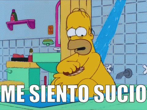 Homero Se Siente Sucio GIF - Simpsons Bath Homer GIFs