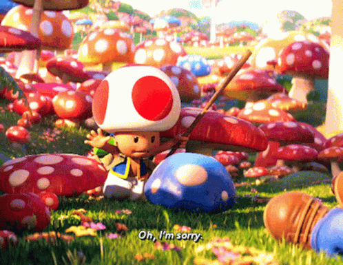 The Super Mario Bros Movie Toad GIF - The Super Mario Bros Movie Toad Oh Im Sorry GIFs