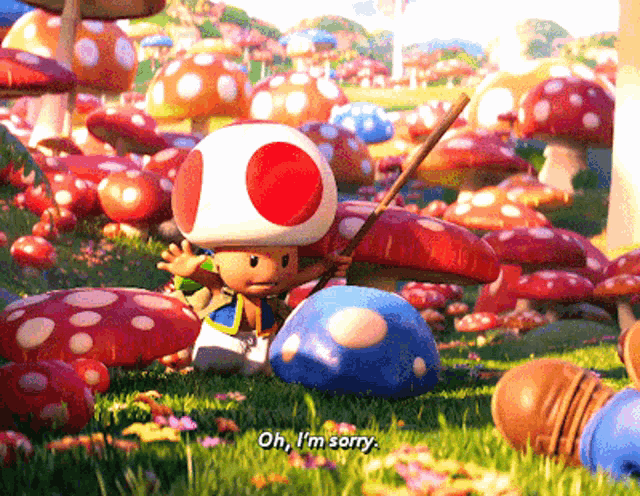 a cartoon character says oh i 'm sorry