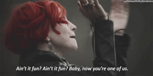 Aint It Fun Now Youre One Of Us GIF - Aint It Fun Now Youre One Of Us Paramore GIFs
