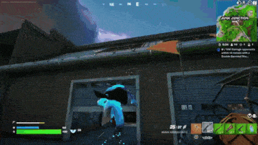 a screenshot of a video game shows a ghost standing in front of a building