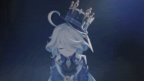 a drawing of a girl with white hair and a hat