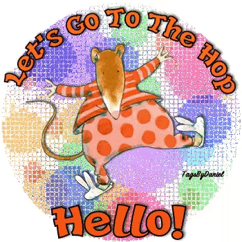 a picture of a mouse with the words let 's go to the hop hello