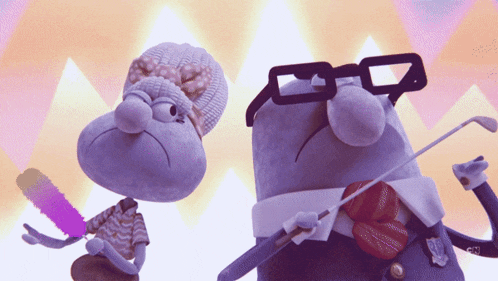 a cartoon character wearing glasses and a bow tie