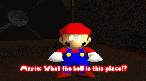 Smg4 Mario GIF - Smg4 Mario What The Hell Is This Place GIFs