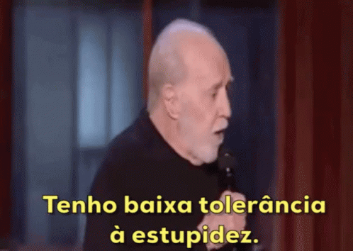 Baixa Tolerância à Estupidez / George Carlin GIF - George Carlin Mic Talking GIFs