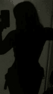 a shadow of a person taking a picture of themselves