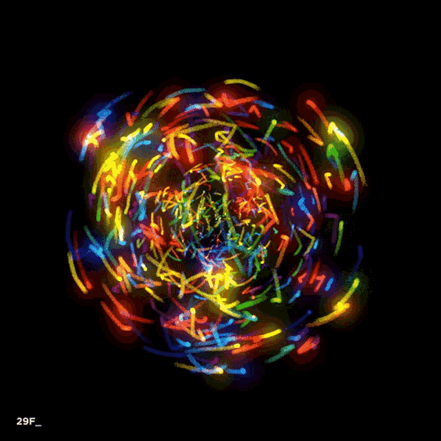 a colorful circle with the number 29f at the bottom of it