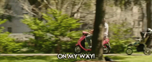 On My Way GIF - Omw On My Way Scooter GIFs