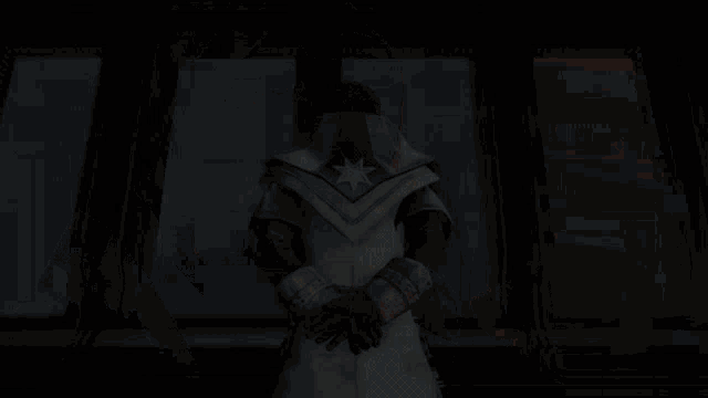 a man in a white coat with a star on it