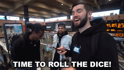 Time To Roll The Dice Take A Chance GIF - Time To Roll The Dice Take A Chance Gamble GIFs