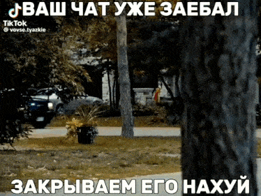 a screenshot of a tiktok video shows a tree in the foreground and a house in the background