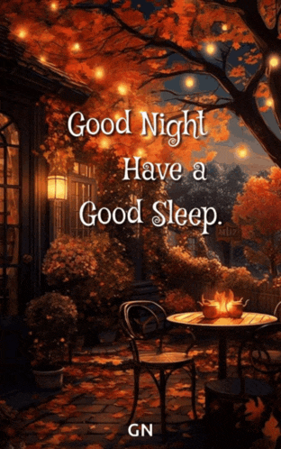 a poster that says " good night have a good sleep " on it