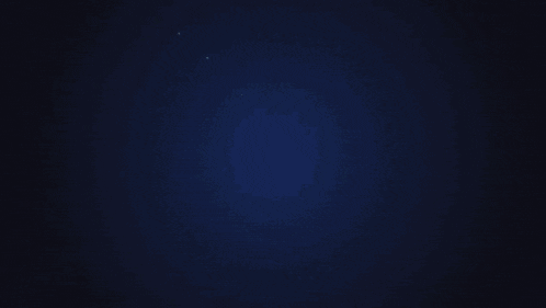 a blue lightning bolt in a circle on a black background .