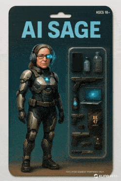 a card that says ' ai sage ' on the top