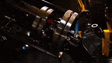 a close up of a light coming out of a machine .