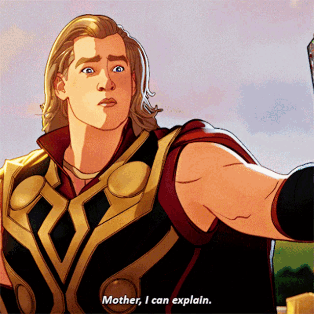 Marvels What If Thor GIF - Marvels What If Thor Mother I Can Explain GIFs