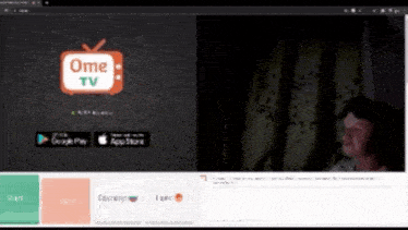a computer screen with the ome tv app open