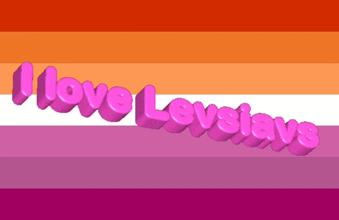 a lesbian flag with the words i love levslavs in pink letters