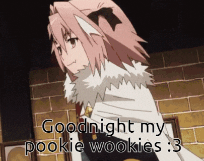 a cartoon character says goodnight my pookie wookies