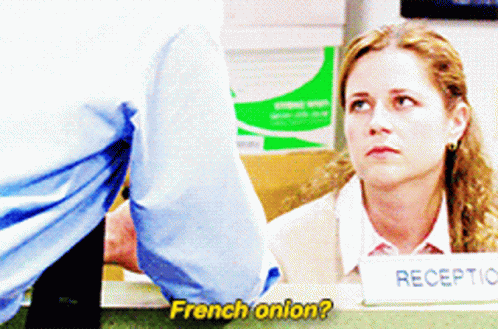 The Office Pam Beesly GIF - The Office Pam Beesly French Onion GIFs
