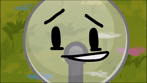 a cartoon drawing of a light bulb with a smiley face
