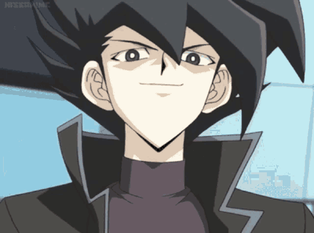 a close up of a cartoon character 's face with the word miss on the bottom left
