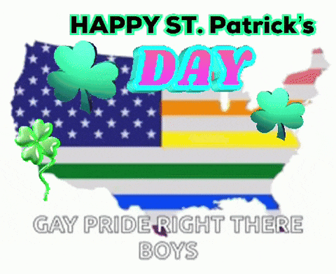 a greeting card for st. patrick 's day with a map of the united states
