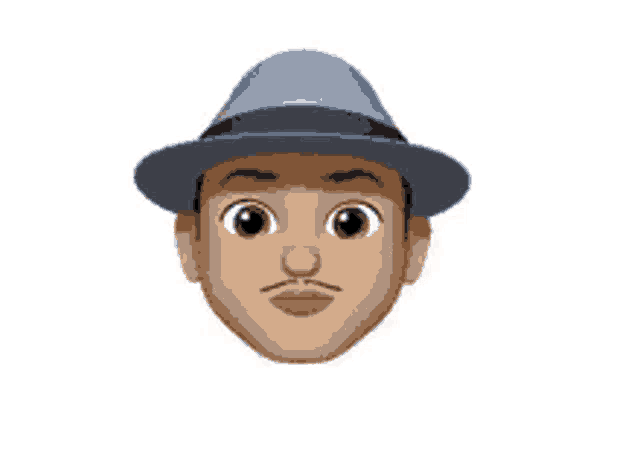 a pixel art drawing of a man wearing a hat