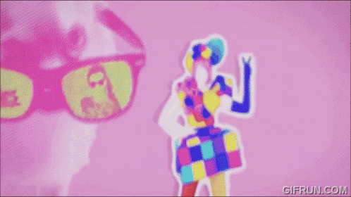 a gif from gifrun.com shows a girl and a dog on a television screen