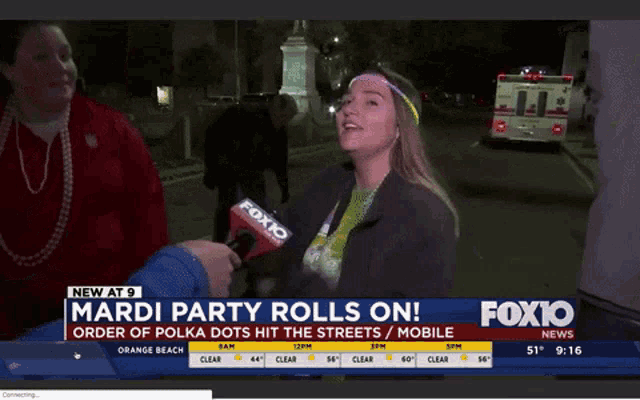 a woman is being interviewed on fox10 news