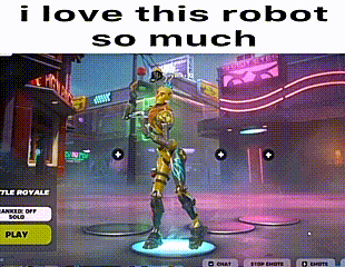 a screenshot of a video game with the words i love this robot so much on the bottom