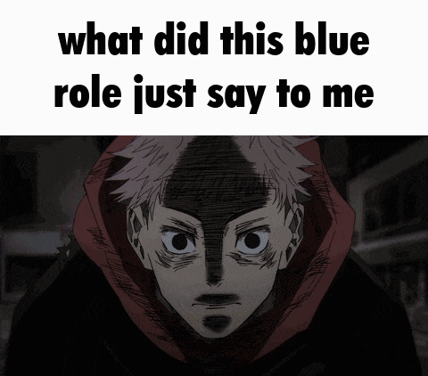 a picture of a man with a shadow on his face and the words " what did this blue role just say to me "
