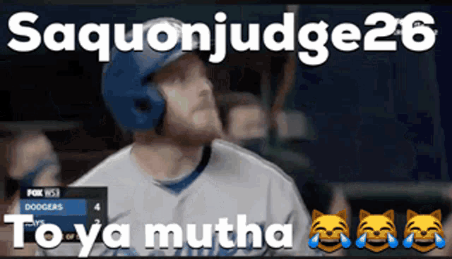 a baseball player with the name saquonjudge26 on the bottom