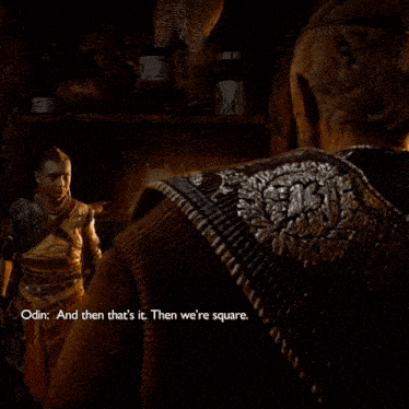 a video game character says odin and then that 's it