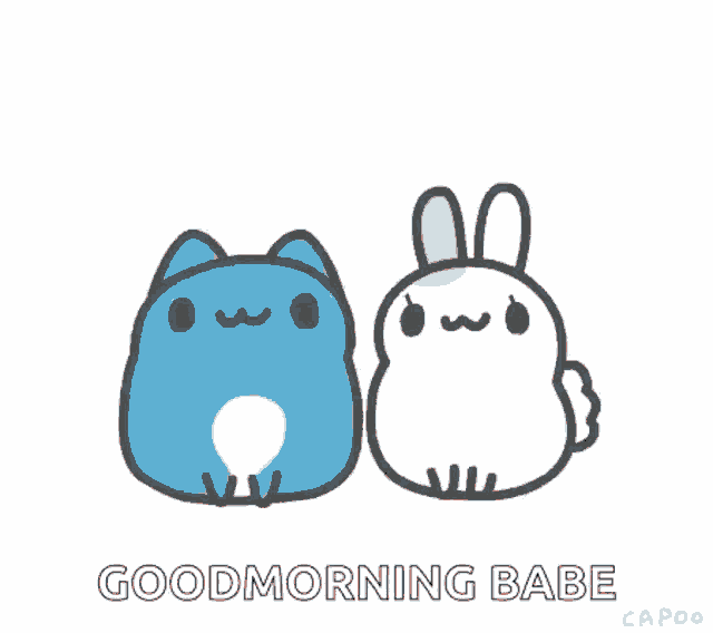 a blue cat and a white rabbit are sitting next to each other . the cat is holding a bloody nose .