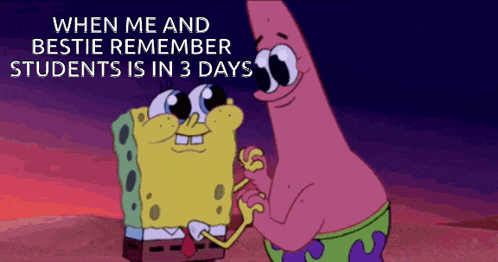 a cartoon of spongebob and patrick holding hands