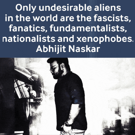 a poster that says only undesirable aliens in the world are the fascists