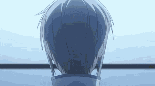 the back of a person 's head is shown in a close up of their hair .